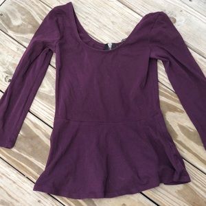 Express 3/4 Sleeve zipper back Peplum